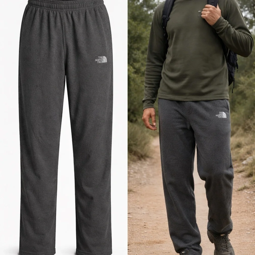 THE NORTH FACE | Gray Fleece Pants Polartec Joggers Outdoor | Men’s M